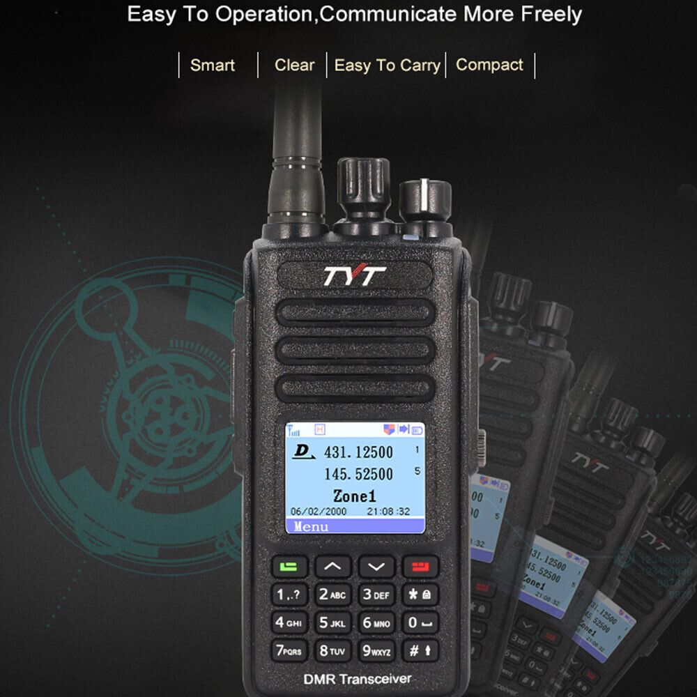 TYT 5W AES256 Encryption DMR Digital Radio + USB Cable