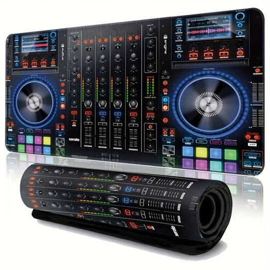 for dj Studio Gaming Mouse Pad & Desk Mat with Non-Slip Rubber Base, Sealed Edges - Heavy-Duty Keyboard Mat for Music Production, for dj Software, PC Gaming - Spill-Proof Surface, Compatible with for dj Controllers - Ideal Gi