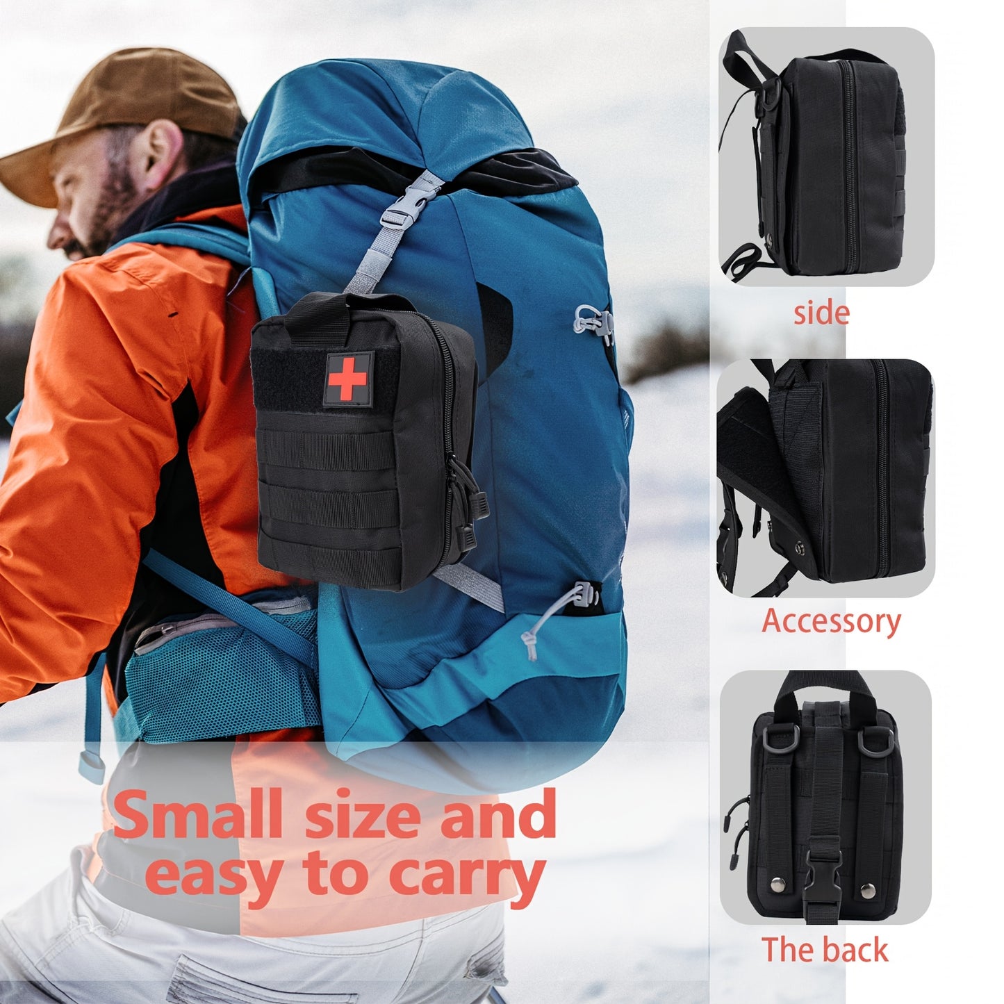 363pcs Portable First Aid Kits, Essential First Aid Kits for Emergencies, Suitable for Families, Cars, Camping, And Hiking, Best for Christmas, Perfect for Thanksgiving, Without Battery