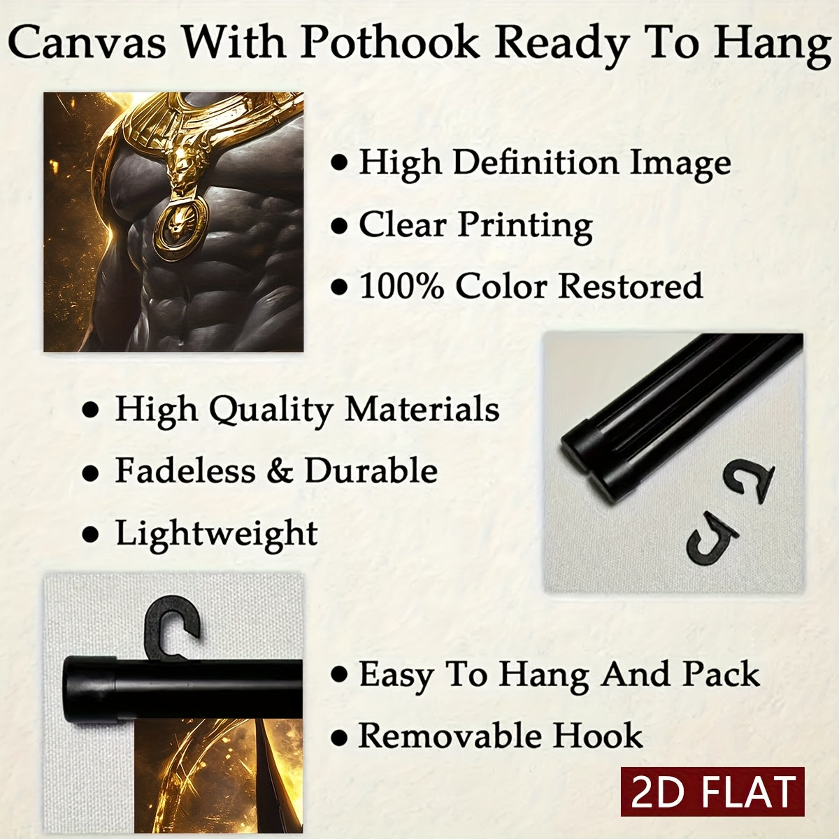 2D/Flat-5pcs Set of Framed Anubis Plastic Hanging Paintings, Retro Canvas Wall Art, Anime Scroll Painting Posters, Modern Home Decoration, Egyptian Theme Poster Pictures, with Plastic Frame Hooks
