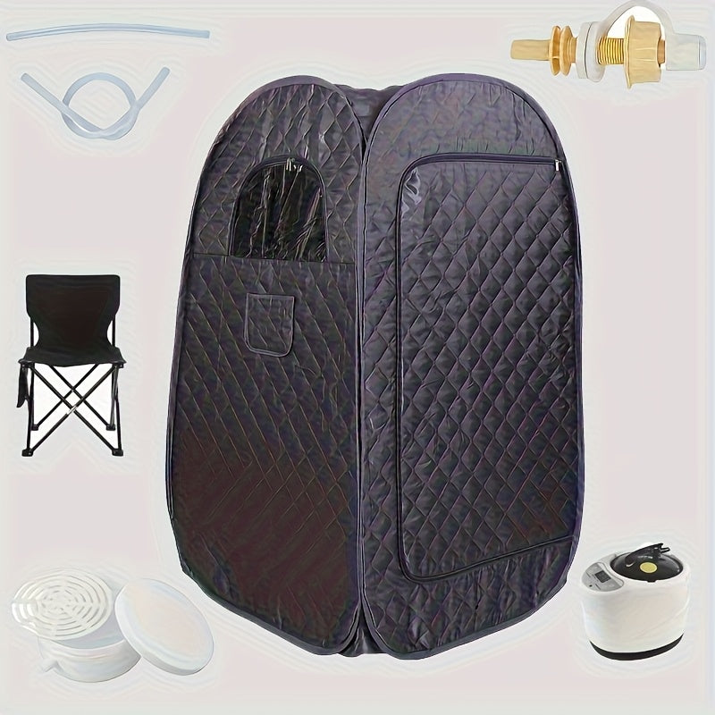 Single Sauna Sweat Steamer, Equipped with Steam Generator, Folding Chair, American Standard Plug, Can Also Steam Sauna At Home, Convenient And Movable, Ideal Family Gift