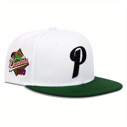 Unisex Adjustable Snapback Baseball Cap with 'P' Letter Embellishment - Lightweight Hip-Hop Hat for Men & Women, Spring/Summer Outdoor Casual Wear, Multi-Color Options (, Red, Green, Orange, Grey) - Durable Non-Stretch Fit, S