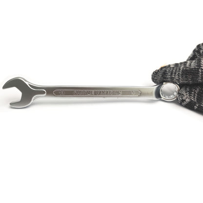 [13pcs Metric Wrench Set] 13pcs Offset Box Wrench Set, Metric Combination Wrench Set 6-24mm | 75° High-Rib, Cr-V Steel, with Rolling up Pouch, for Car, Motorcycle, Bicycle, Repair, Mechanical Tool