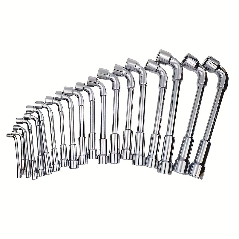 8pcs L-Shaped Socket Wrench Set, Metric 6-19mm L-Shaped Hex Key Set, L-Shaped Double-Ended Socket Wrench, Suitable for Automotive Maintenance, Construction, Furniture Care and Maintenance, Daily Maintenance