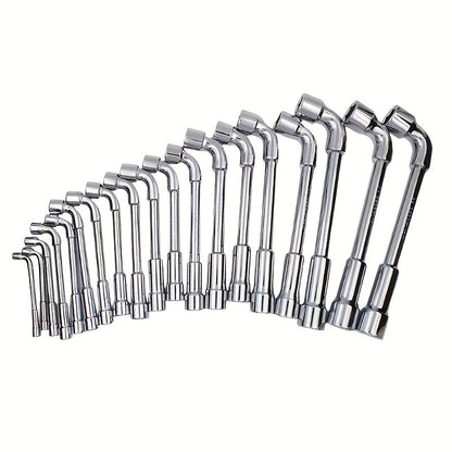 8pcs L-Shaped Socket Wrench Set, Metric 6-19mm L-Shaped Hex Key Set, L-Shaped Double-Ended Socket Wrench, Suitable for Automotive Maintenance, Construction, Furniture Care and Maintenance, Daily Maintenance