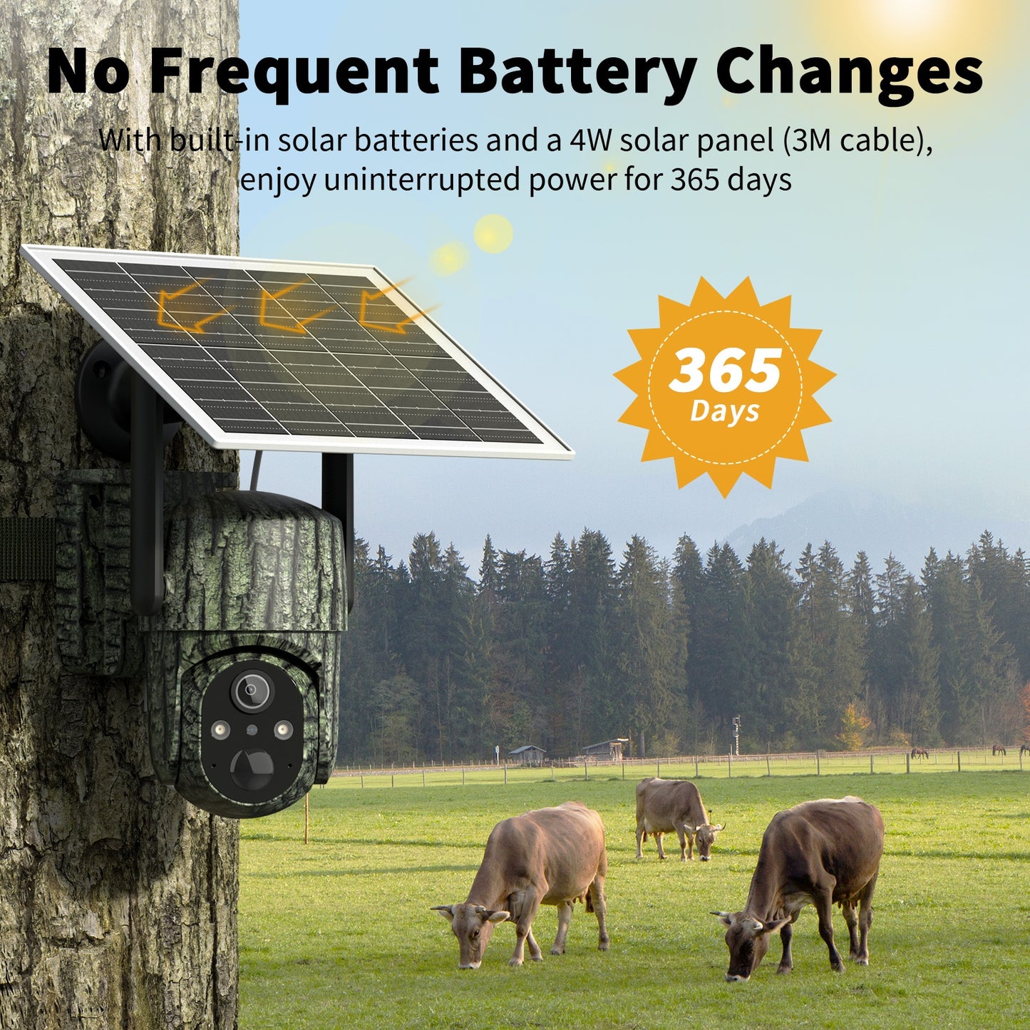 4pcs 4G LTE Hunting & Security System with 0.2s Instant Trigger, 2K Live View/Real-Time Alerts, Built-in SIM (7-Day Free Data), Waterproof Outdoor Trail Cameras, App Control, Pan/Tilt, Night Vision & Two-Way Audio