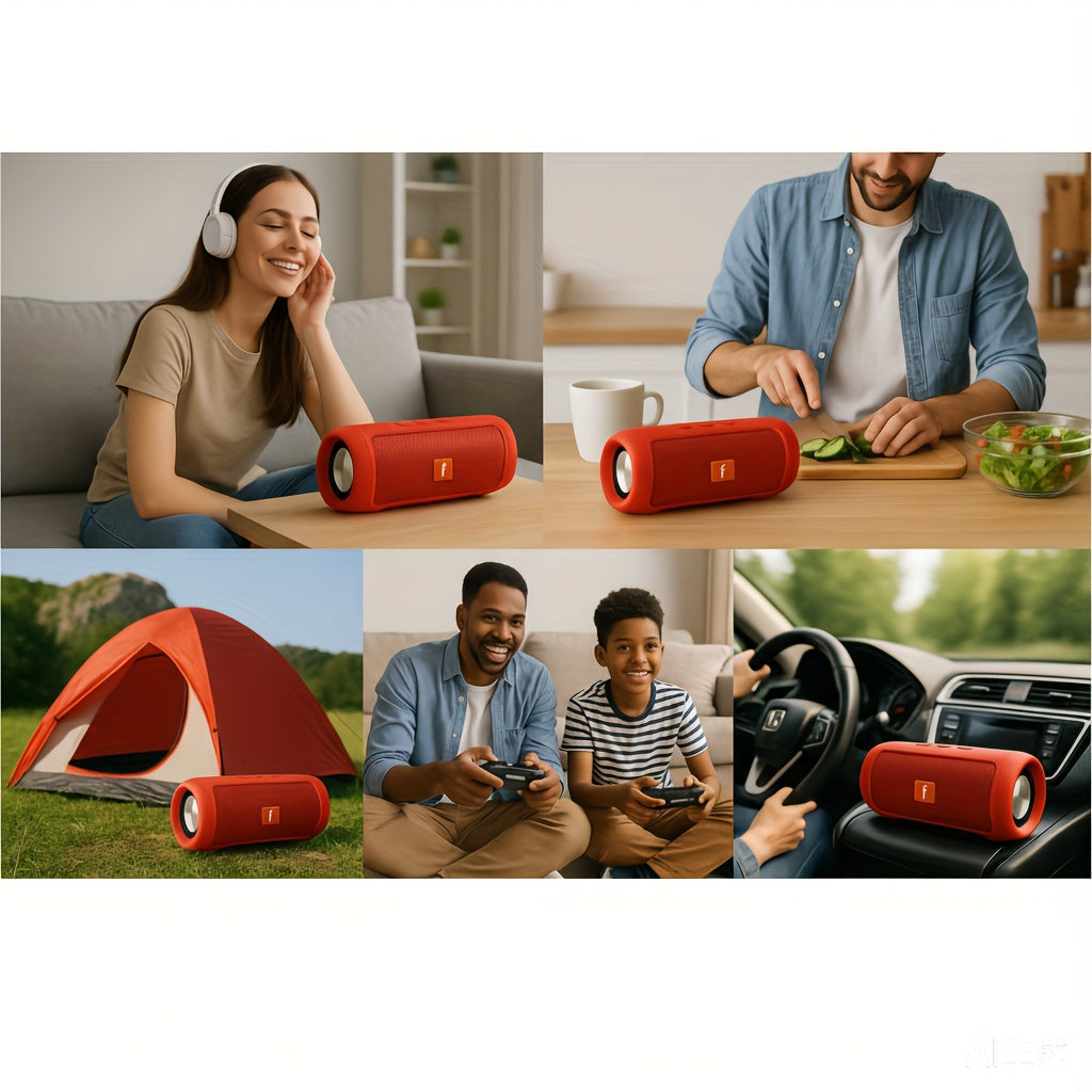Link GearHive Outdoor Wireless Speaker - Dual-Channel Subwoofer System with Deep Bass, Long-Lasting Battery Life, and Durable Black Finish for Outdoor Parties and Events, USB Rechargeable, 5W Output, Outdoor Audio System, Mod