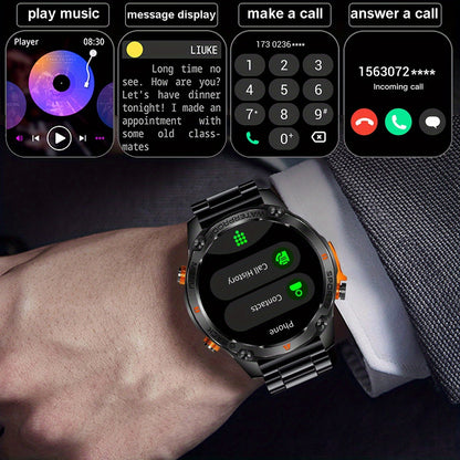 COIUSOR GPS Smartwatch for Men & Women - 1.46" AMOLED HD Display, Wireless Calls & SMS Alerts, Dual-Band L1+L5 GPS, Compass, Altitude, 5 Sports Modes, Magnetic Charging, High Quality, Compatible with for Iphone & Android, Tac
