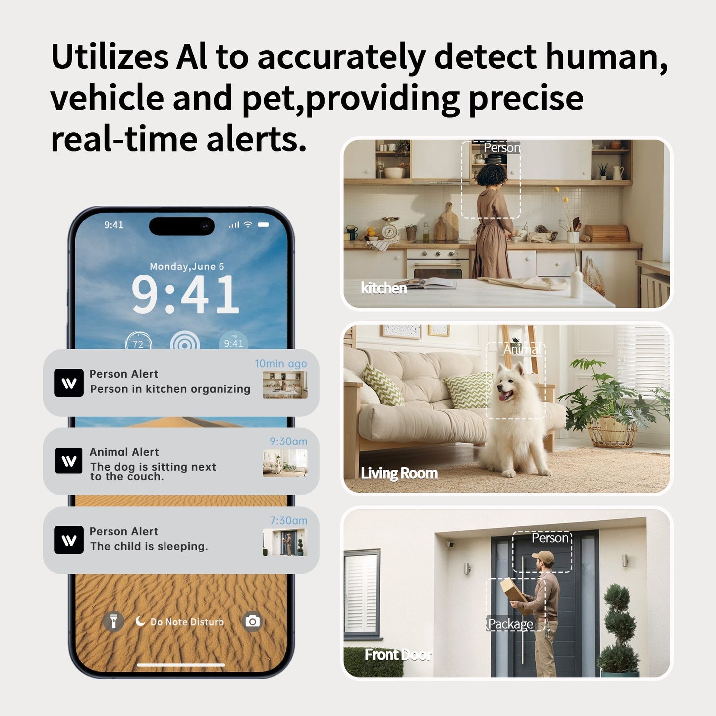 4MP QHD Pets & Baby Camera Monitor, Indoor Security Camera 5G&2.4GHz WiFi Robot Camera, 360° Panoramic Night Vision, 2-Way Audio, Motion Detection Alerts, Pet Camera Indoor With Phone App, Alexa Compatible, Dog Cat Camera, W