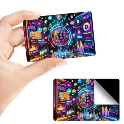 Two Shiny Credit Card Skins Made of Ultra-Thin Vinyl, Designed for Credit Cards, Debit Cards, Transit Cards, And Key Cards, Providing Protection And for Bank, Scratch Resistance, And Slip Resistance