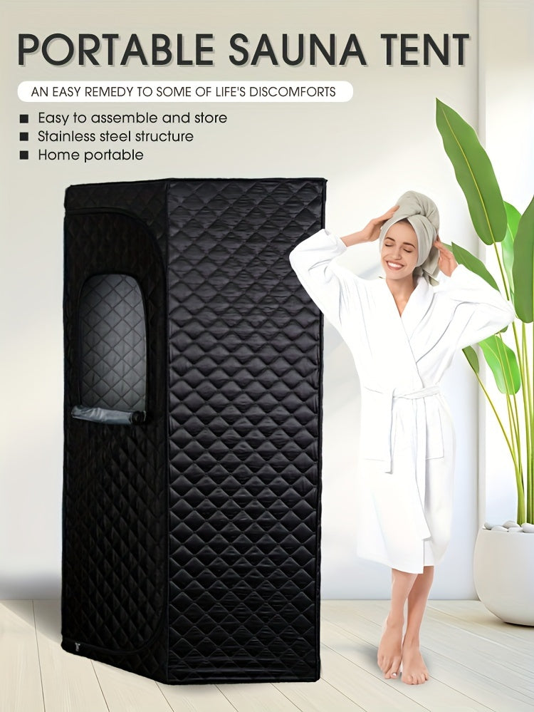 Home Portable Full Body Sweat Box Sauna Room Pentagonal Sauna Tent Gym With 1500W 3L Steam Pot Remote Control Chair