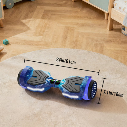 300W Powerful Motor Hoverboard for Kids/Teens/s - 8.5 MPH High-Speed, 220 lbs Weight Capacity, 15° Climbing Slope, 3H Fast-Charging, /Power Dual-Power Hoverboard, - Ideal for all-terrain use (/Christmas/Holiday