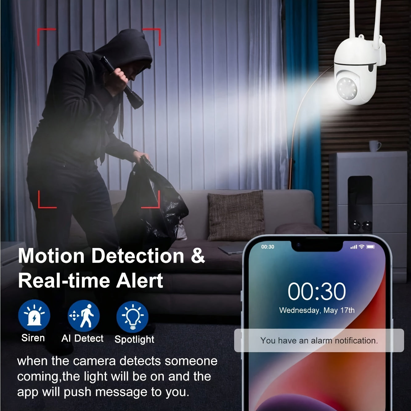 [ Hot Selling Set ] YI IoT 6pcs Security Camera Set 1080P HD+360 ° Panoramic Two-way Voice+full-color Night Vision USB Plug And Play Motion Detection+sound And Light Alarm Pet/home Monitoring