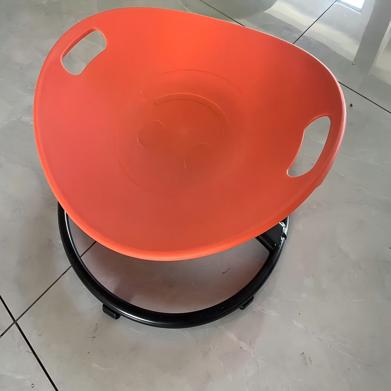 1pc Rotating Sensory Spin Chair with Non-Slip Metal Base & Ergonomic Design - Durable Plastic, Multi-Color Options (Red, Green, Yellow, Orange, Pink, Purple