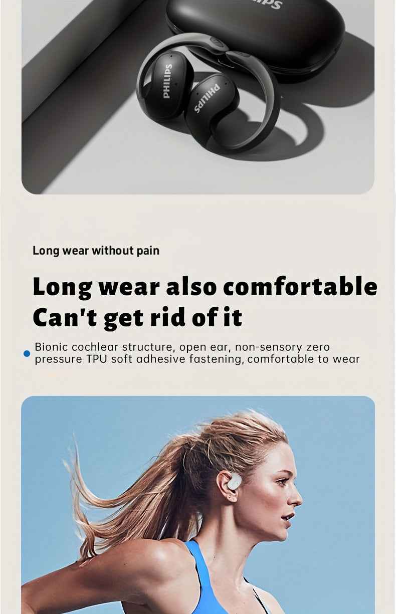 PHILIPS True Wireless Earbuds - Stereo Surround Sound, ENC Noise Cancellation, Touch Controls & Built-in Mic | 24H Polymer Battery, USB-C Fast Charging Case | Lightweight Comfort For Commuting, Workouts & Daily Use TAT2708