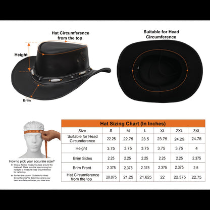 1pc Black Casual Fashion Funky Wide Brim Lightweight Western Cowboy Leather Hat for Men Women, Ideal for Party and Dating, Festival Wear, for party Accessory, Funky Style, Stylish Headwear, Durable Material, Lining, Unisex Ha