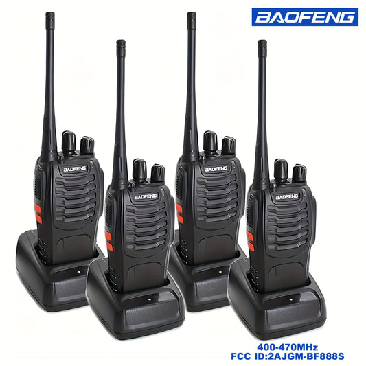 [Walkie Talkie | Portable] Buy 2 Get 2 Free Portable Walkie Talkies | 16 Channels Rechargeable Handheld Two Way Radios | Long Range for Adults with Earpieces, Outdoor Equipment Supports Camping Hiking Hunting