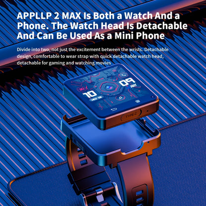 LOKMAT APPLLP 2 MAX Android Smart Watch Phone with 4G/5G, Dual SIM,, Dual Camera, Android 11 OS, Slot & Memory Card Compatible, Smartphone-Watch Hybrid for Calling, Tracking (Compatible with Android/ Apps)