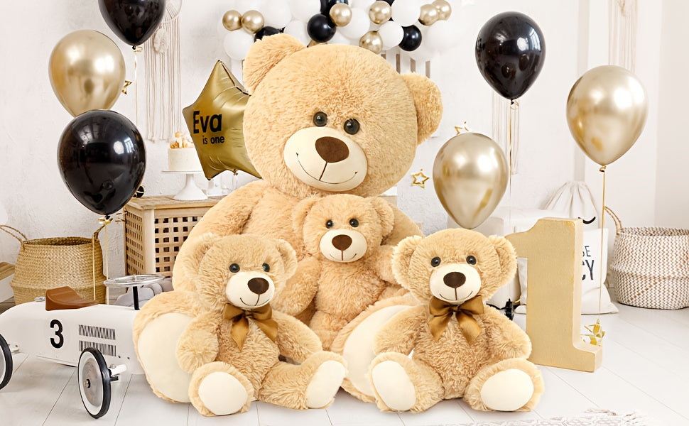 MaoGoLan Giant Teddy Bear Mommy And Baby Bear Soft Plush Bear Stuffed Animal for Teddy Bear Baby Shower, Tan, 39 Inches,  Cute Stuffed Animal, Huggable Plushie, Cozy Plush, Highquality Stuffing, Large Teddy Bear, Animal Lover