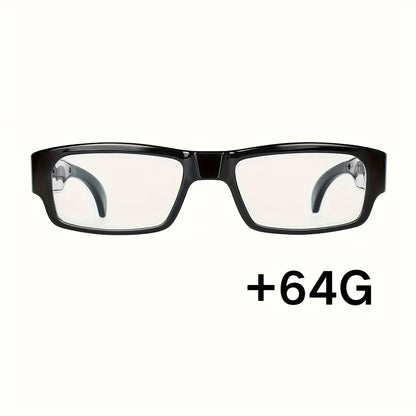 1pc Smart Glasses with Camera, 1080P HD Camera, Digital Video Recorder Camcorder Eye Protection DV Camera glasses Video glasses, Recording Portable Camera Ultra Clear Camera Glasses with 64GB Memory Card, Long-lasting battery