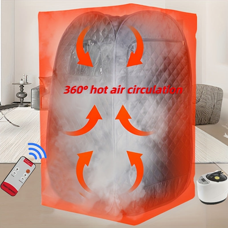 Single Sauna Sweat Steamer, Equipped with Steam Generator, Folding Chair, American Standard Plug, Can Also Steam Sauna At Home, Convenient And Movable, Ideal Family Gift