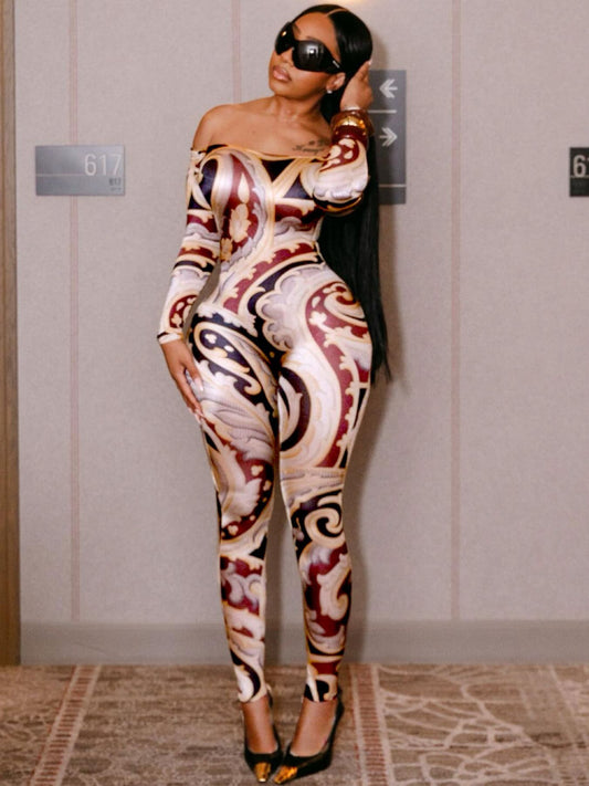 Abstract Art Print Jumpsuit: A Bold Statement for a Stylish and Confident Look, Bodysuits for Women, Birthday Outfits for Women
