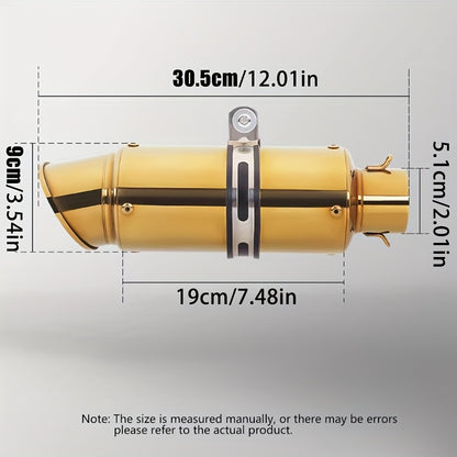 Universal 51mm caliber motorcycle exhaust tailpipe for Honda for Kawasaki and other motorcycles, made of stainless steel material with high performance and high temperature resistance. Motorcycle parts and accessories