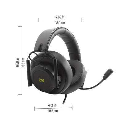 [Colusi M21 Gaming Headset] Colusi M21 Wired Gaming Headset | Soft Memory Foam Cushion, 3.5mm Audio Jack, Foldable Design for PC, PS4, PS5 - Golden, Portable