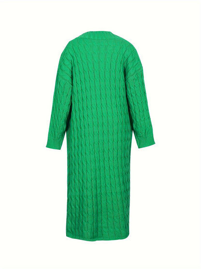 [Cardigan Sweater] Plus Size - Plus Size Cardigan Sweater A23A062