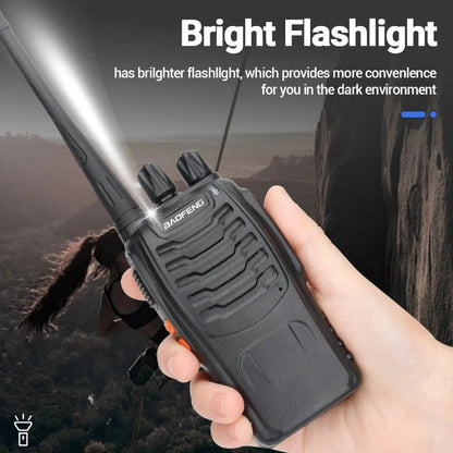 2 Pack Professional Two-Way Radios Long Range 16-Channel Handheld Walkie Talkies with Dual-Band FM, - Li-ion, Microphones & Headsets Included, 4-Way Rocker Switch, 16-Channel Scanning, 2-Tone Signaling, Compatible with Progra