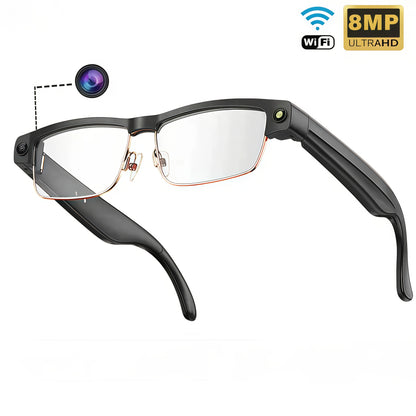 AI Smart Glasses, Equipped With An 8-megapixel Camera, 1080P High-definition Video Recording, Wireless Connection And Wi-Fi Transmission, AI Chat And ChatGPT Model - Wireless Call Music Playback, Real-time Translation Device,