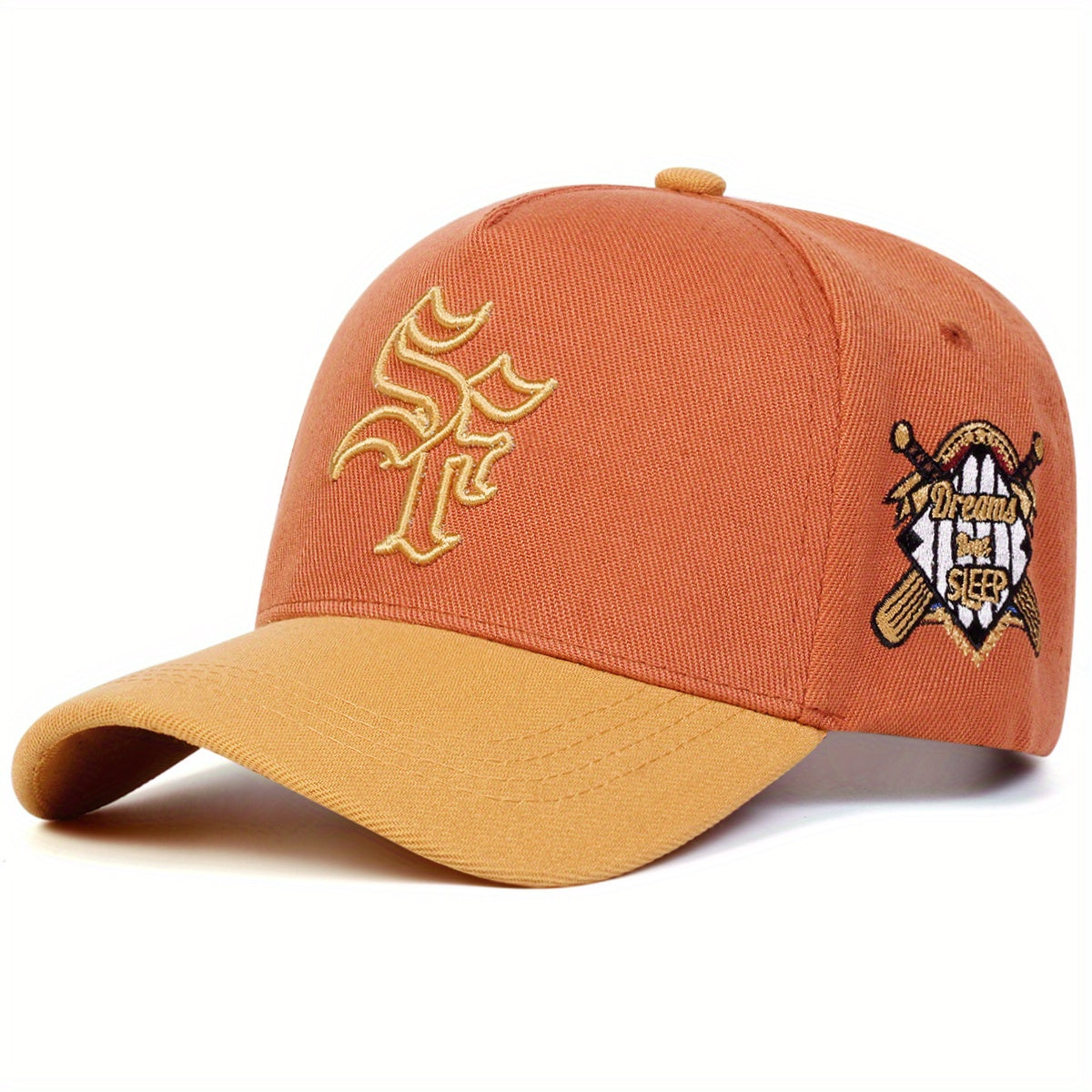 Men's Gothic SF Baseball Cap - Lightweight Adjustable Hat with SF Lettering, Red/Black/, Polyester Fill for Outdoor, Sports, Casual Attire - Casual Streetwear Hat, Baseball Hat, Outdoor Headwear, Stylish Contrast Design, Brea