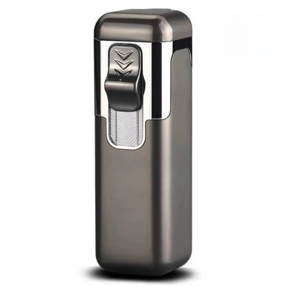 1pc Quad Direct Blow Flame Inflatable Butane Lighter | Adjustable Windproof, Metal, Ideal for Camping, Outdoor, Collections, Gifts, Birthday, Holiday Gifts