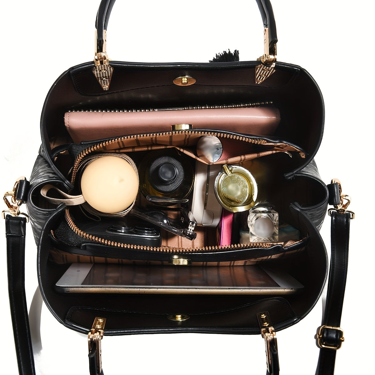 FKTSR Women's Elegant Floral handbag with Tassel - Convertible Shoulder Bag Clutch, Magnetic Closure, Olive Green//Black - Synthetic Leather Purse for Work, Wedding, Party - Perfect Gift for Women, Wedding Accessory, Quilted