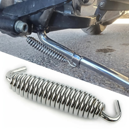 Premium Chrome/Black Stainless Steel Kickstand Spring for Harley-Davidson Touring & Softail 2007-2018 - Durable Jiffy Stand Hooks - For Harley-Davidson Motorcycle Owners - Enhance Stability & Convenience - Great Gift for Moto