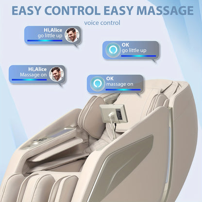 4D Full Body Massage Chair: Zero Gravity Massage Recliner SL Track with, 15 Massage Modes, Massage, Deep Tissue Massage, Modern Recliner, Sturdy Frame, Premium Upholstery, Multimode Massager, Heated Massage Chair, Office Work