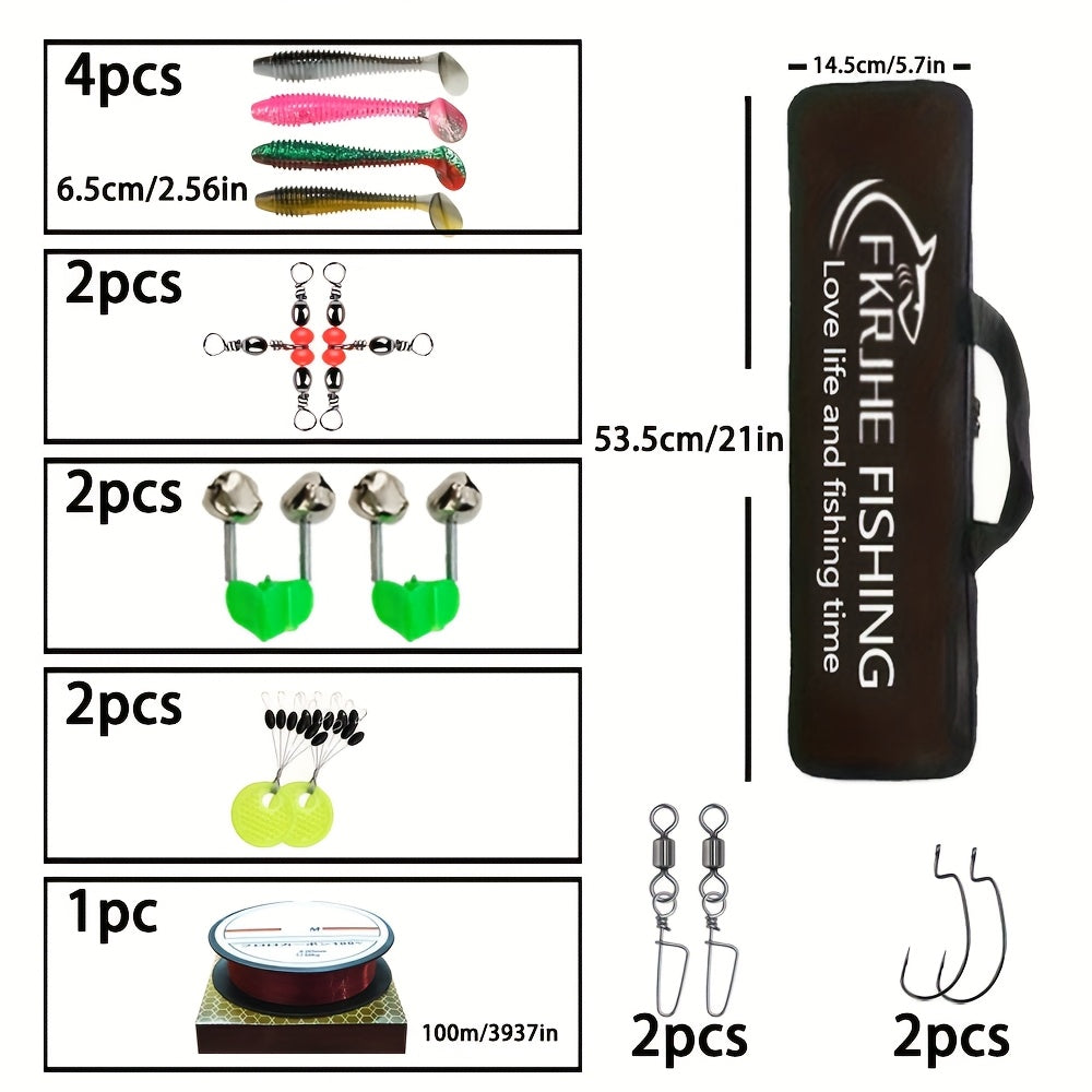 Complete Fishing Rod Set Full Set of 70.87inch Telescopic Rod with 5.2:1 Rotating Fishing Wheel Lure Hook Travel Bag Combo for a Variety of Fishing Scenarios in Both Freshwater And Saltwater