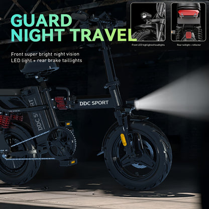 Discover Without Limits: 700W Collapsible Electric Bicycle for Grown-Ups. Reach Speeds of 20MPH And Travel Up to 35 Miles on a 48V Battery. Conquer 25° Inclines, Support Up to 385 Pounds, And Enjoy a Comfortable Ride with Ef