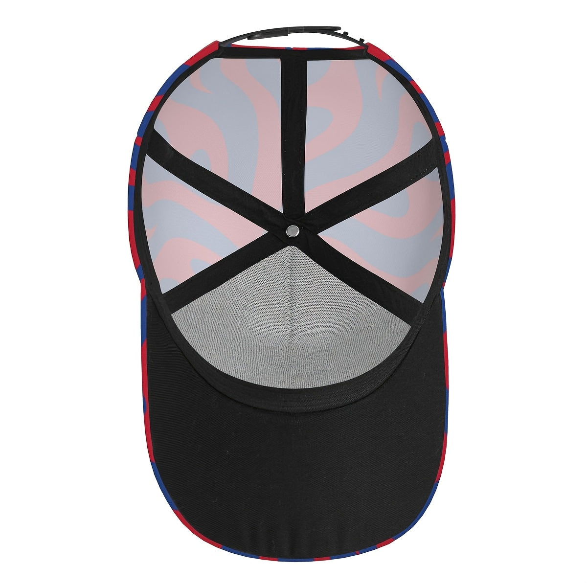 Detroit-Themed Snapback Baseball Cap with Red-Blue Flame Print - Lightweight Breathable Curved-Brim Hat Suitable for Basketball Fans, Events & Casual Wear, All- Cap for Motor City