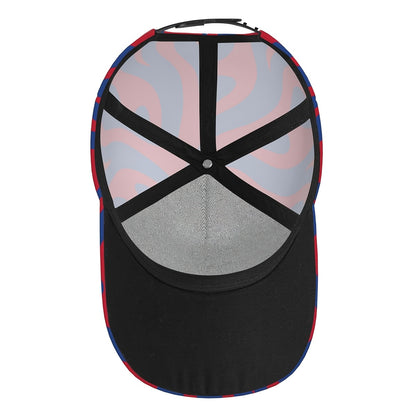 Detroit-Themed Snapback Baseball Cap with Red-Blue Flame Print - Lightweight Breathable Curved-Brim Hat Suitable for Basketball Fans, Events & Casual Wear, All- Cap for Motor City