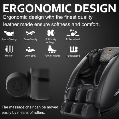 BILITOK Massage Recliner Chair Zero Gravity Full Body, Recliner Chair with Foot Massage, Air Bags, Heats, Speaker, Massage Chair for My Older Placed,  Adjustable Reclining Chair, Luxury Massage Seating, Highquality Upholstery