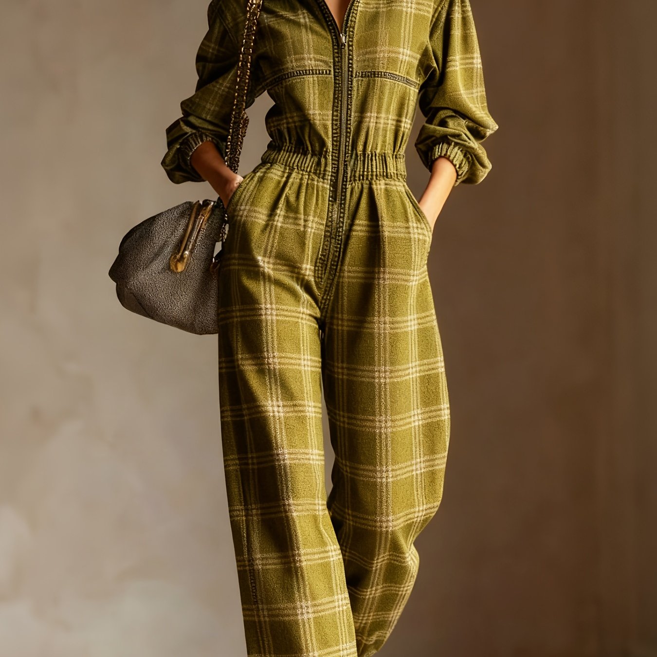 Printed Women'S Fashion Hooded Long-Sleeve Jumpsuit | Casual Style, Perfect for Spring/Fall, Brand: SCACTO