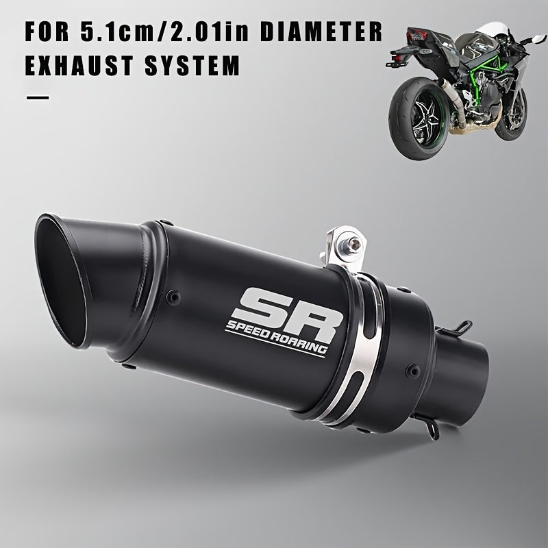Universal 51mm caliber motorcycle exhaust tailpipe for Honda for Kawasaki and other motorcycles, made of stainless steel material with high performance and high temperature resistance. Motorcycle parts and accessories