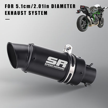 Universal 51mm caliber motorcycle exhaust tailpipe for Honda for Kawasaki and other motorcycles, made of stainless steel material with high performance and high temperature resistance. Motorcycle parts and accessories