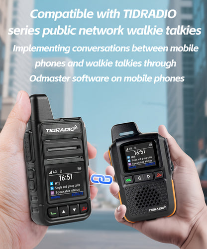 TIDRADIO M15 Global Walkie Talkies 4G POC with SIM Cards, Long Distance 5000 Miles Rechargeable Nationwide Unlimited Range Two Way Radios & USB-C Battery (2 Pack)