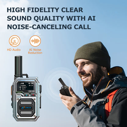 2 Units, Public Network Global Intercom Supports 4G5G Network Signal, Indoor And Outdoor Intercom Equipment, 5000 Miles Call