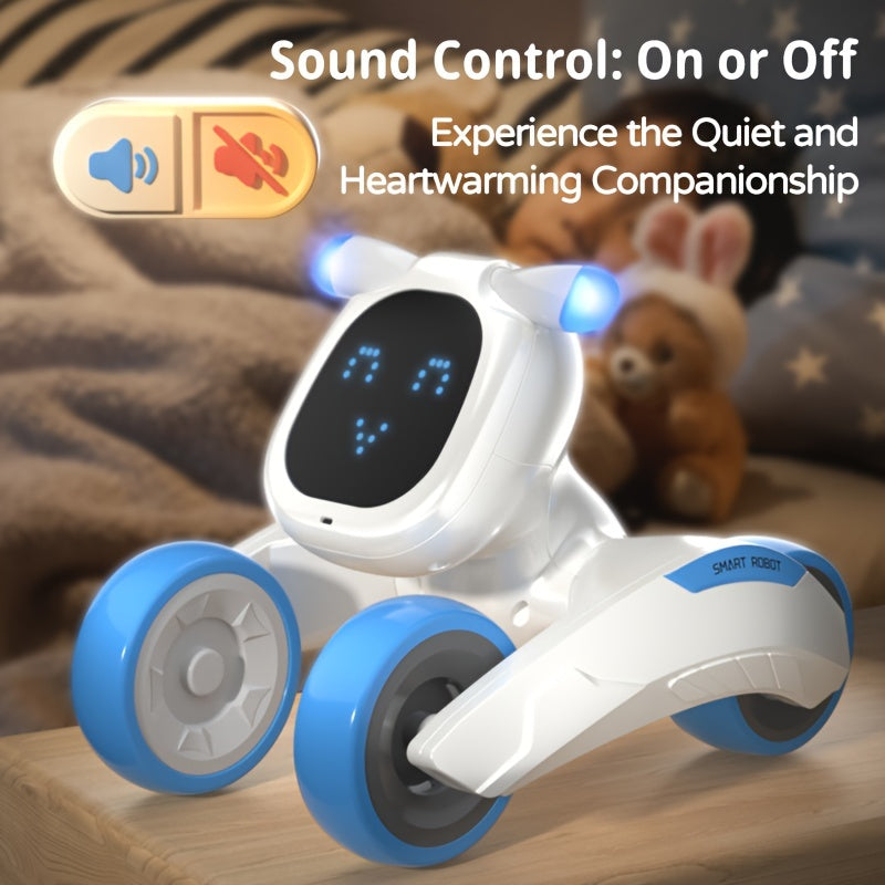 Robot Dog Toy With Face Expression & Lights, Smart Interactive Talking Robot Toys With Voice Control, Touch Sensing, Recording, Singing & Dancing, RC Robot Pet - For Girls & Boys - Perfect Christmas & Birthday Gift