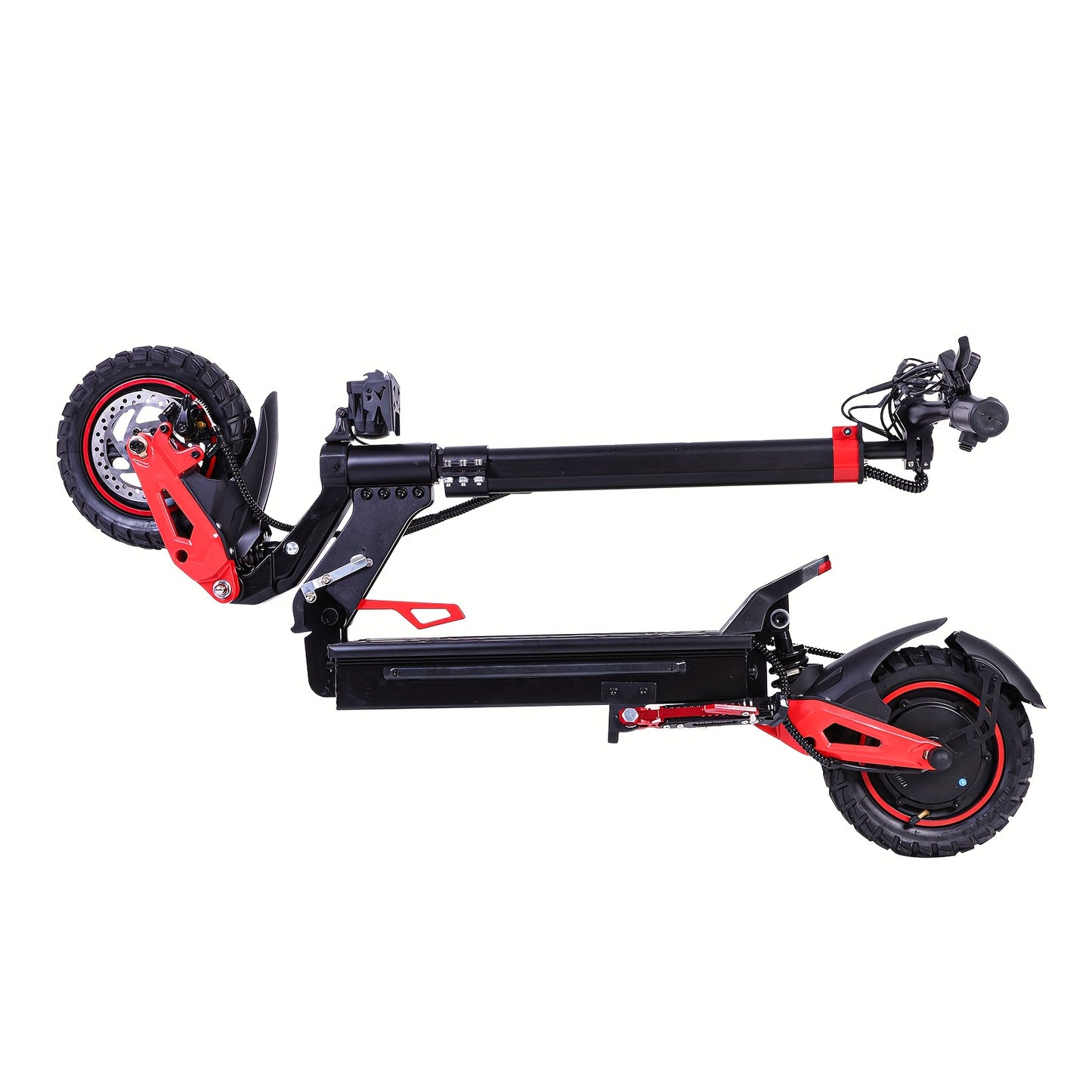 Folding Electric Scooter for Adults with 10" Off-Road Tires, Long-Range 48V18Ah Battery, Dual Braking & Shock Absorption, Supports 264.55LB Load, Portable Mobility, Urban Commuting, Sleek Mobility, Compact Design, Highperform