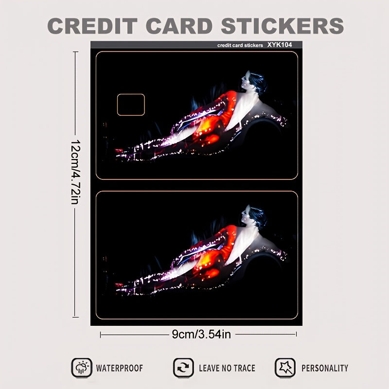 Car Stickers 2pcs of Fun and Simple Card Light Beige - Durable PVC Privacy Protection Sticker, Suitable for Credit Cards, Bank Cards and Transportation Cards - Scratch-Proof, Street Style Fashion Accessories Car Stickers