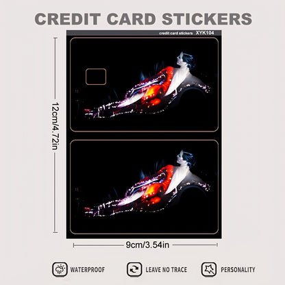 Car Stickers 2pcs of Fun and Simple Card Light Beige - Durable PVC Privacy Protection Sticker, Suitable for Credit Cards, Bank Cards and Transportation Cards - Scratch-Proof, Street Style Fashion Accessories Car Stickers